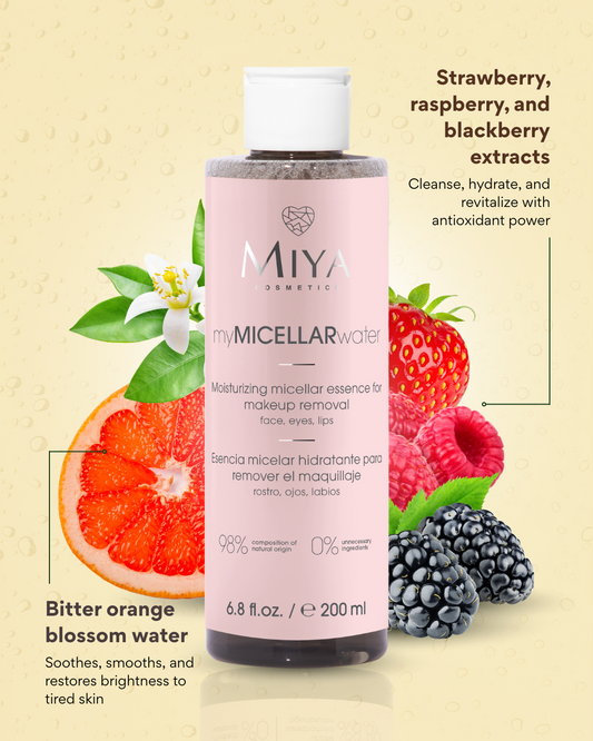 myMICELARwater moisturizing micellar essence for makeup removal