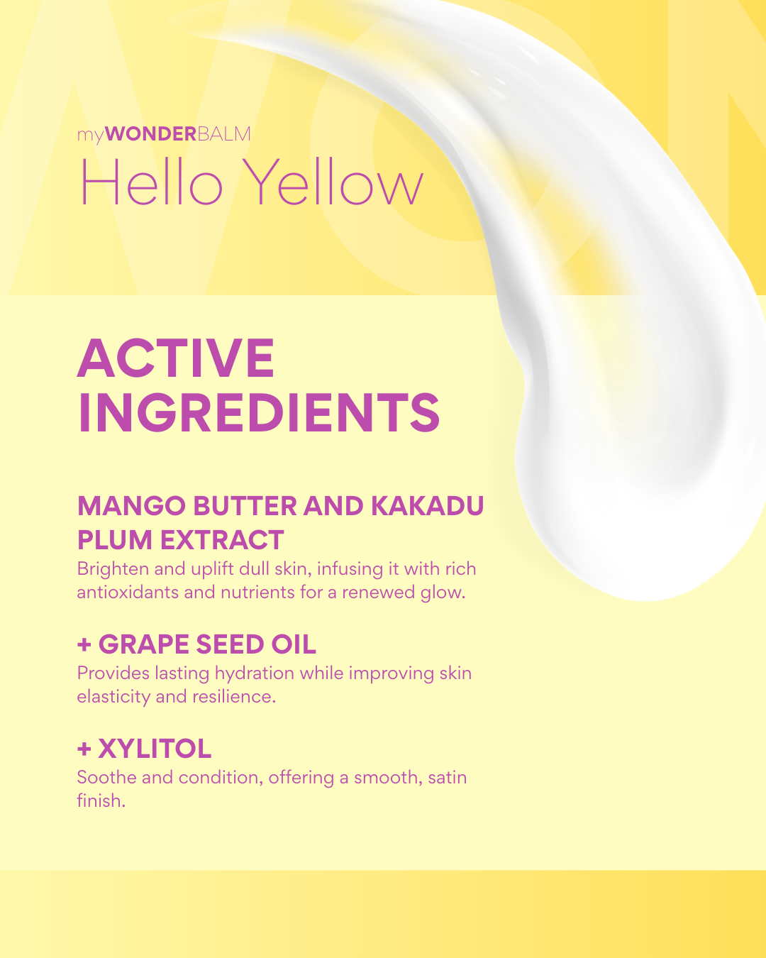 myWONDERBALM Hello Yellow energizing cream with mango