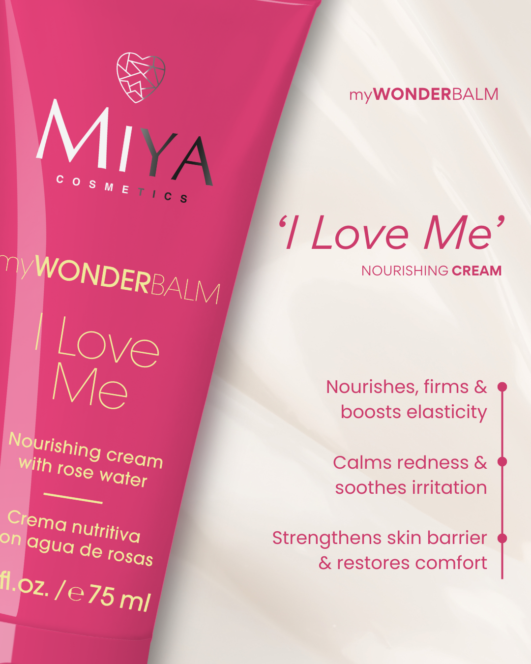 myWONDERBALM I Love Me Nourishing cream with rose water