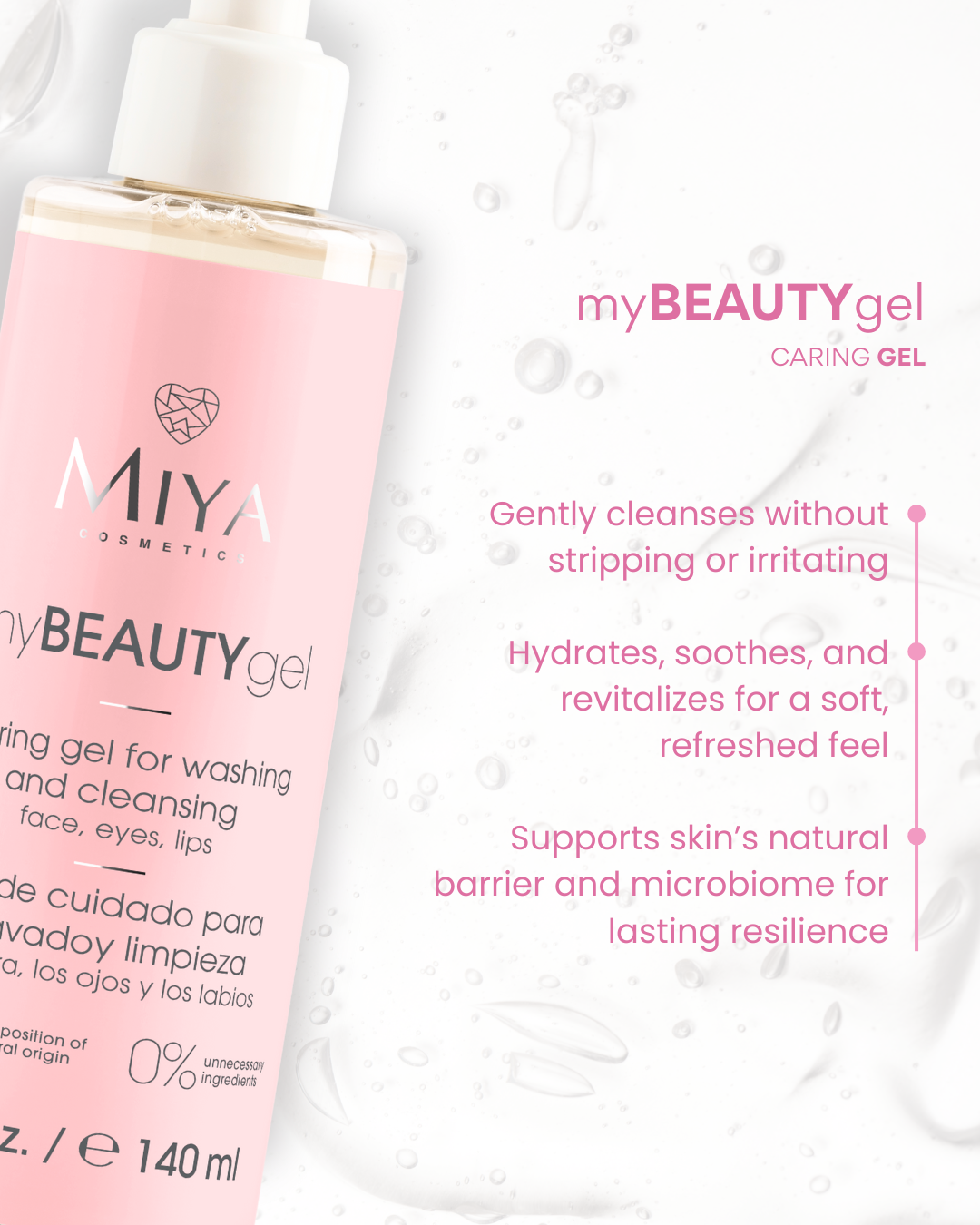 myBEAUTYgel caring  gel for washing and cleansing