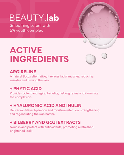 BEAUTY.lab smoothing serum with anti-aging complex 5%