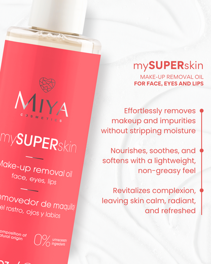 mySUPERskin make-up removal oil  face, eyes and lips
