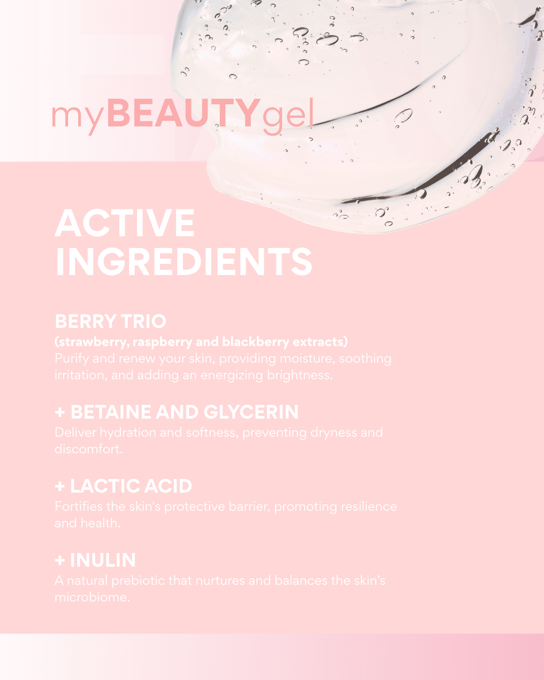 myBEAUTYgel caring  gel for washing and cleansing