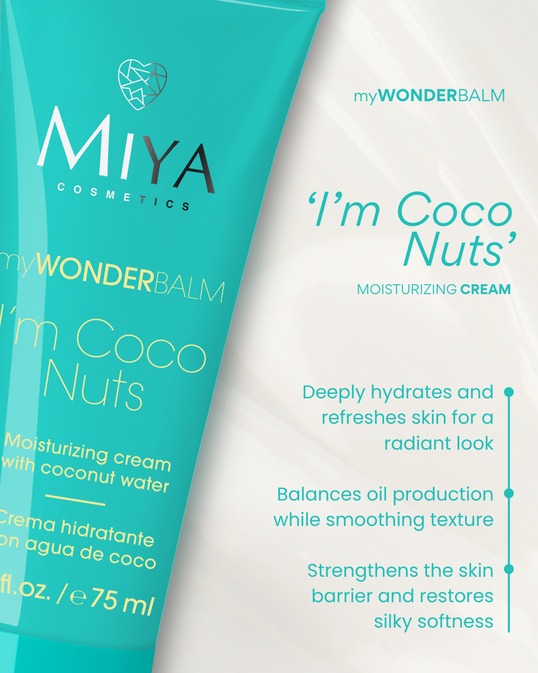 myWONDERBALM I'm coco nuts moisturizing cream with coconut water