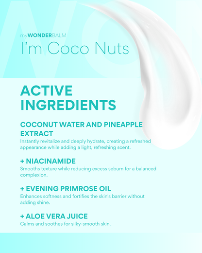 myWONDERBALM I'm coco nuts moisturizing cream with coconut water