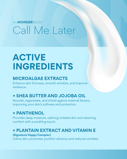 myWONDERBALM Call Me Later rejuvenating cream with microalgae