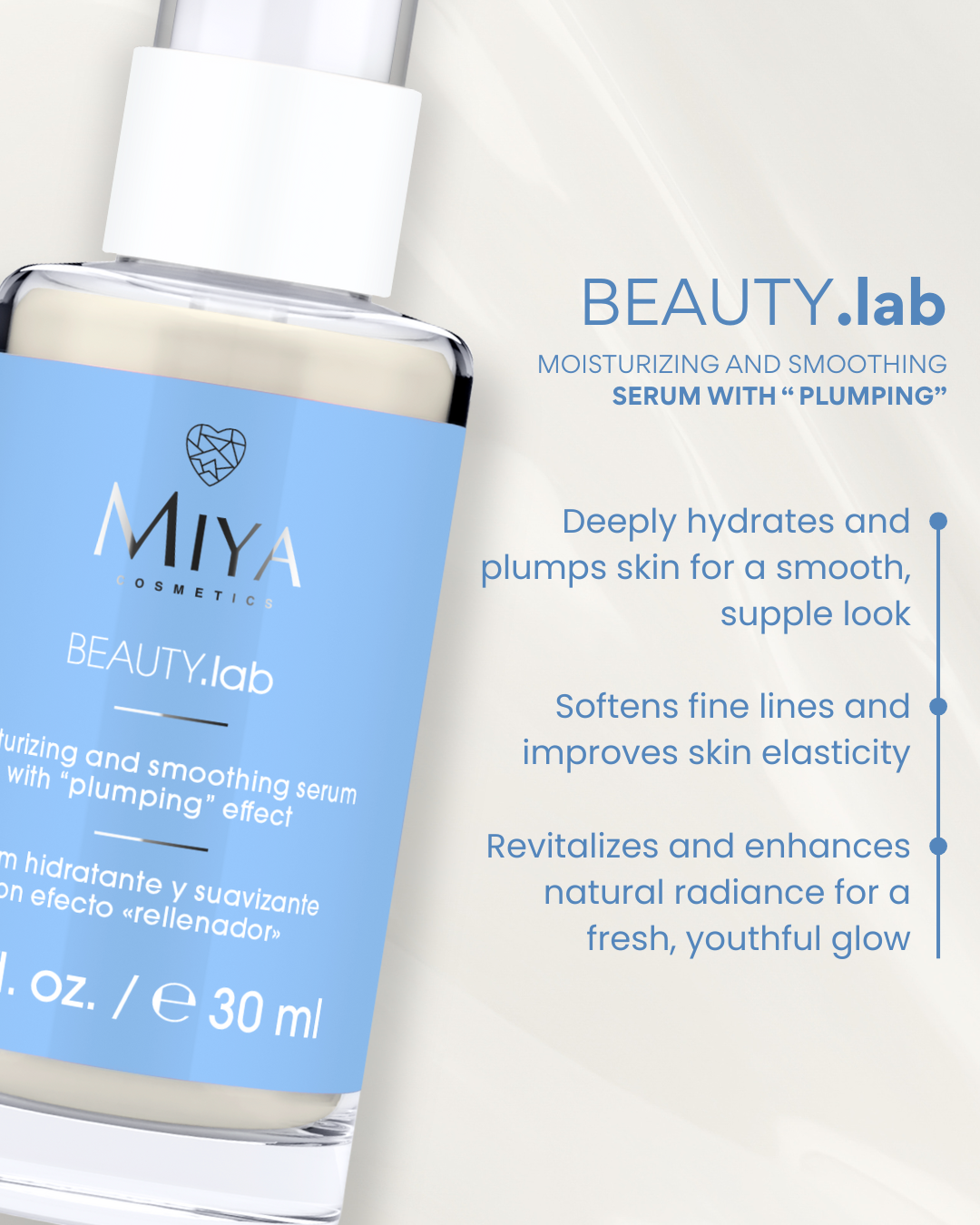 BEAUTY.lab moisturizing and smoothing serum with plumping effect