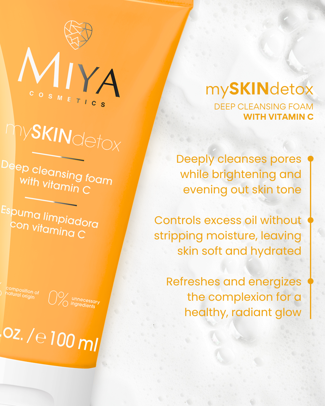 mySKINdetox deep cleansing foam with vit. C